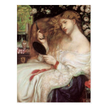 Lady Lilith, Dante Gabriel Rossetti, Victorian Art Postcards