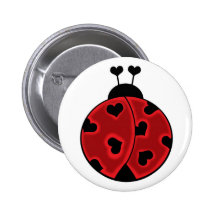 Lady Love Bug Button