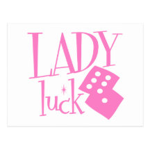 Lady Luck Dice Post Cards