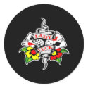 Lady Luck Gambling Black stickers