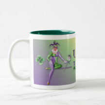 Lady Luck Harlequin Coffee Mugs