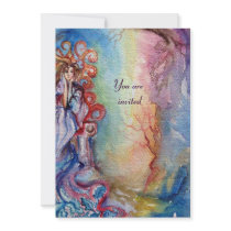 LADY OF LAKE vibrant bright blue pink violet white Announcements