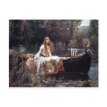 Lady of Shallot antique art painting Postcards