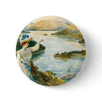 Lady of the Lake ~ Furness Railway Pinback Button