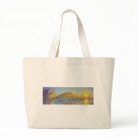 Lady of the Lake Surreal Pointillism Print Canvas Bags