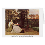 Lady On The Terrace By Gustave Courbet cards