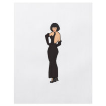 Lady Pin Up Abendkleid Flyer Design