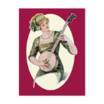 Lady Player  Postcard