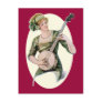 Lady Player  Postcard