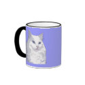Lady Princess White Cat Mug