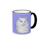 Lady Princess White Cat Mug