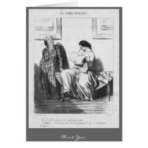 Lady Reading Newspaper Card