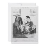 Lady Reading Newspaper invitations