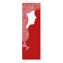 Lady Red Mini Bookmarks business cards