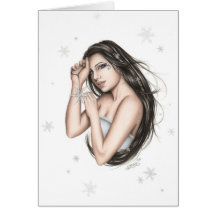 Lady Snowflake Christmas Card