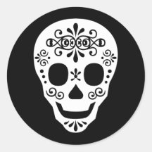 Lady Sugar Skull by Leslie Peppers Stickers