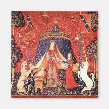 "Lady & the Unicorn" Fridge Magnets