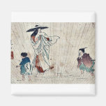 Lady Tokiwa in the snow by Harada, Keigaku,   Ukiy Fridge Magnets