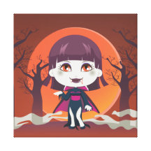 Lady Vampire Canvas Prints