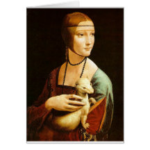 Lady with an Ermine Greeting Card