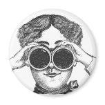 Lady With Binoculars magnets