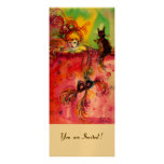 LADY WITH BLACK CAT gold metallic Personalised Announcements