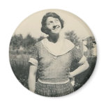lady with funny look magnet