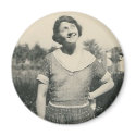 lady with funny look magnet