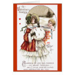 Lady with Muff & Cupid Card