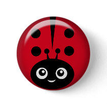 ladybird pinback button
