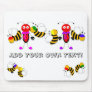 Ladybirds Ladybugs and Bees Cute Mousepad Design