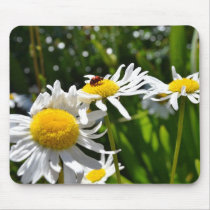 Ladybug and Daisies Mousepad