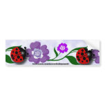 Ladybug and Flowers bumper stickers