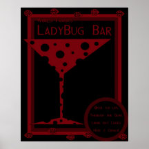 Ladybug Bar Poster