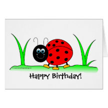 Ladybug Birthday Card