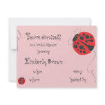Ladybug bridal shower or birthday party invitation