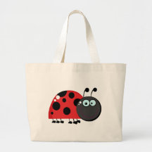 Ladybug Cartoon Character Tote Bag