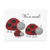 Ladybug Change of Address Cards Post Card