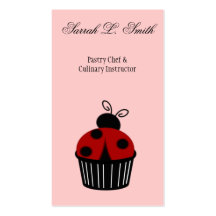 Ladybug Cupcake Business Card