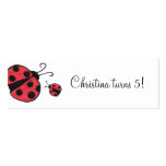 Ladybug Custom Gift Tags Business Card Templates