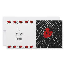 Ladybug Dot Stationary Photo Card