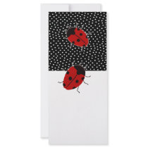 Ladybug Dot Stationary Custom Rack Card