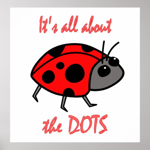 Ladybug Dots Poster