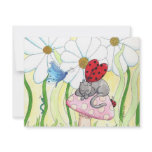 Ladybug Fairy Cat invitations