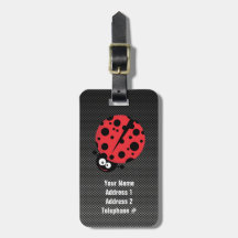 Ladybug; Faux Carbon Fibre