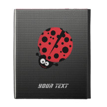 Ladybug; Faux Carbon Fibre iPad Cases