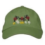 Ladybug Garden embroidered hats