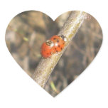 Ladybug Heart Stickers