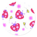 ladybug hearts. stickers