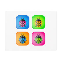 Ladybug Icons Post Cards